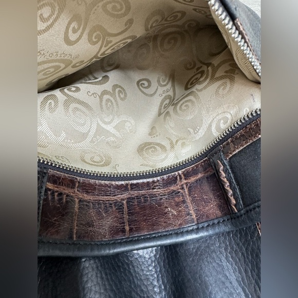 Brighton Mock Croc Braided Strap Shoulder Bag - Picture 6 of 11